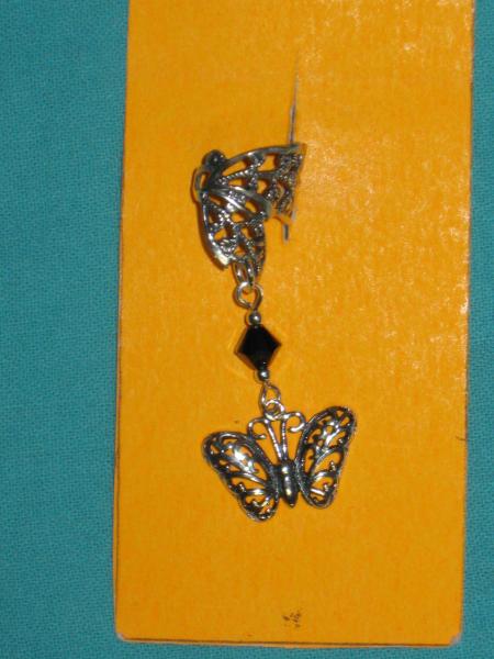 sterling silver ear cuff 4-butterfly picture
