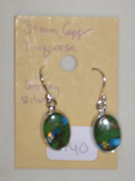 fancy sterling silver stone earring 3 picture