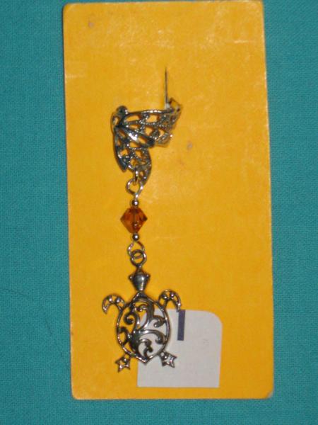 sterling silver ear cuff  12-turtle