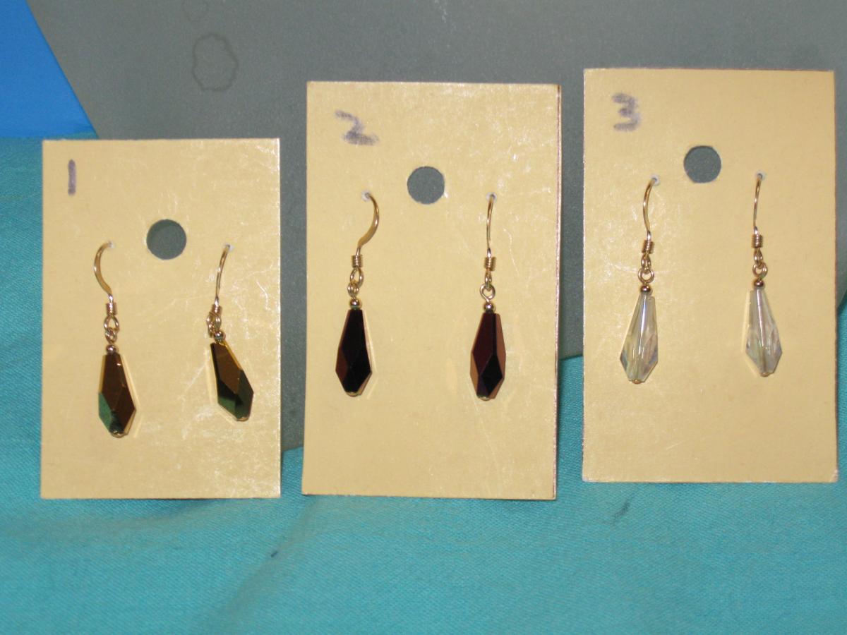 gold fill earrings. picture