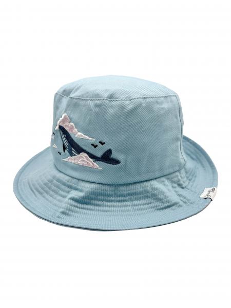 Sky Whale 100% Cotton Embroidered Bucket Hat picture