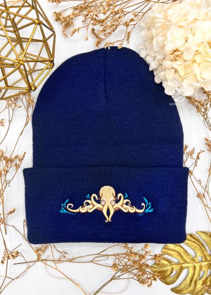 Gilded Kraken Embroidered Beanie Hat