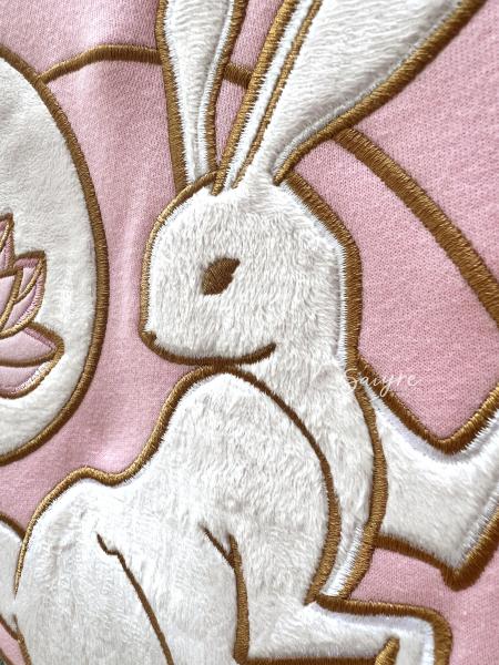 Year of the Rabbit Pink Embroidered Hoodie picture