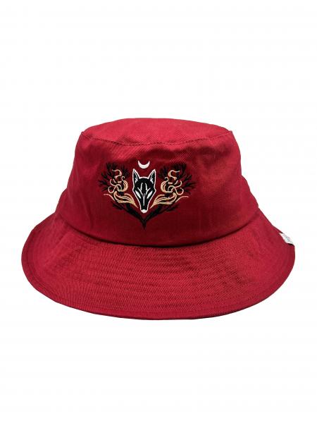 Night Wolf 100% Cotton Embroidered Bucket Hat
