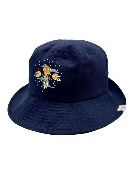 Cosmic Jellyfish 100% Cotton Embroidered Bucket Hat picture