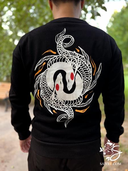 Koi Dragons 100% Cotton Sweatshirt picture
