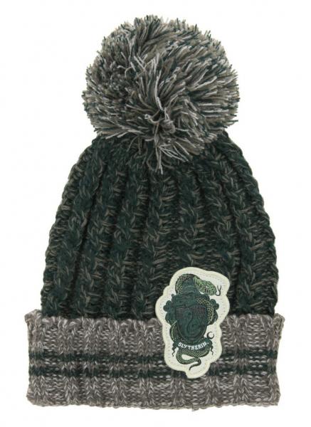 Harry Potter - Slytherin Heathered Pom Beanie Hat picture