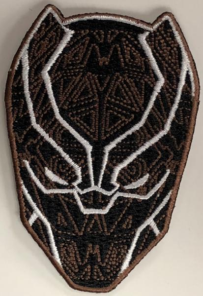 BLACK PANTHER "Face" - Marvel Comics and Movie Series  - Iron-On Patch picture