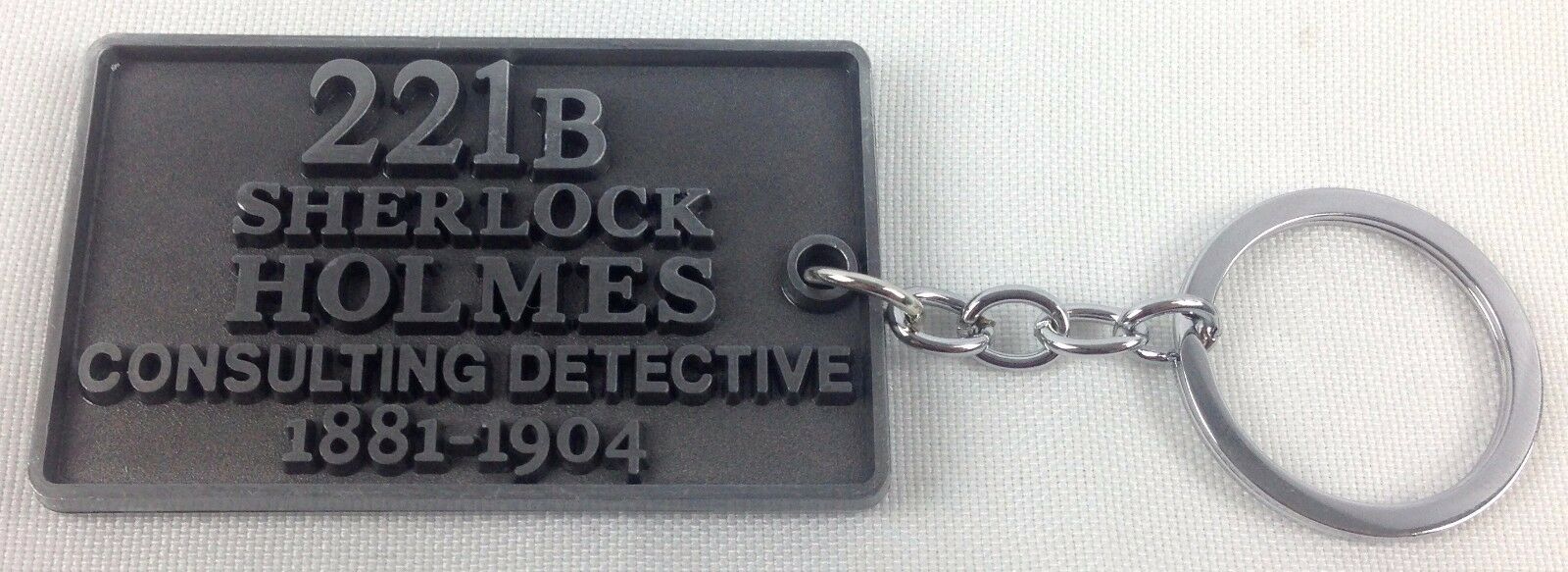 Sherlock Holmes - 221B Baker Street Double Sided Metal Keyring picture