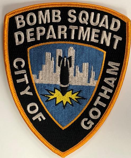 BATMAN: City of Gotham BOMB SQUAD - Iron-On Uniform Patch picture