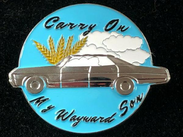 Supernatural TV Series Enamel Lapel Pin "Carry On My Wayward Son" picture