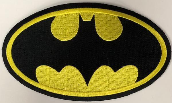 BATMAN - Yellow Bat Logo - Large Iron-On Patch