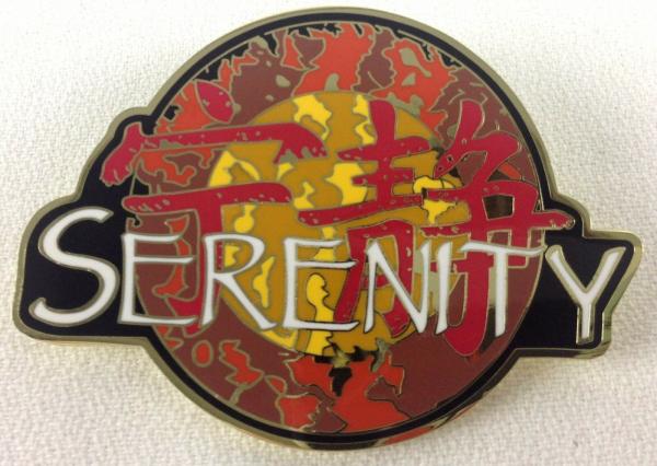 SERENITY Movie Logo (FIREFLY TV Series) - Large Enamel Pin - Joss Whedon picture