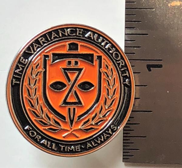 TIME VARIANCE AUTHORITY from LOKI - Marvel Comics and Disney + TV Series - Metal Enamel Lapel Pin picture