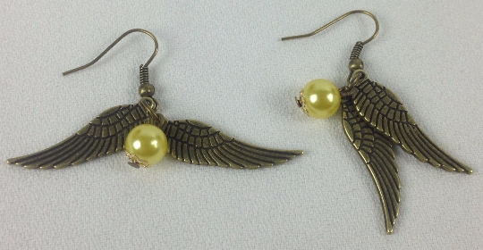 Harry Potter: Golden Snitch Dangle Style Earrings