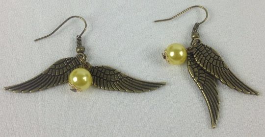 Harry Potter: Golden Snitch Dangle Style Earrings picture