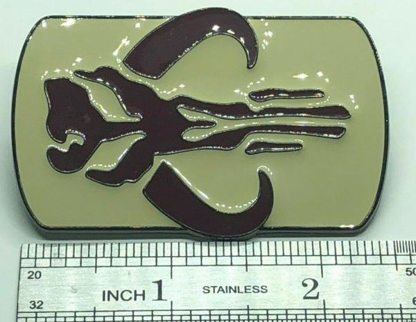 BOBA FETT Bounty Hunter Logo MANDALORIAN TV Series Large Metal Enamel Lapel Pin picture