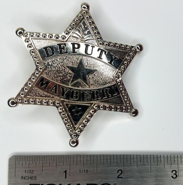 The Andy Griffith Show - Deputy Barney Fife Mayberry Prop Replica Metal Badge picture