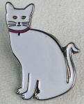 WHITE CAT - UK Imported Enamel Lapel Pin - for all Cat lovers - Persian