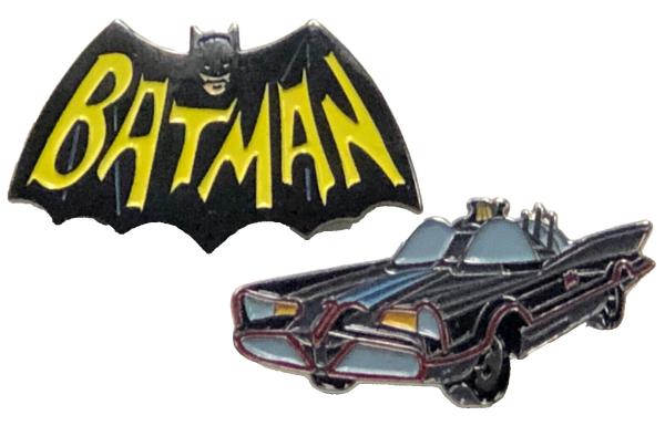 BATMAN 1966 TV Series Metal Lapel Pin set (Adam West & Burt Ward)