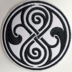 Doctor Who - Seal of Rassilon (Gallifrey Logo in Black & White) - Iron-On Patch