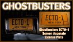 Ghostbusters "ECTO-1" - Full Size Metal Stamped License Plate