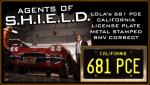 Agents of S.H.I.E.L.D Lola - Full Size Metal Stamped License Plate