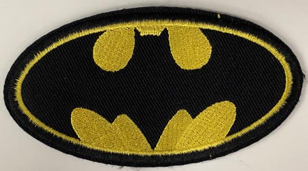BATMAN - Yellow Bat Logo - Small Iron-On Patch picture