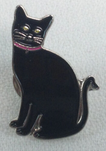 BLACK CAT - UK Imported Enamel Lapel Pin - Halloween Kitty - for all Cat lovers