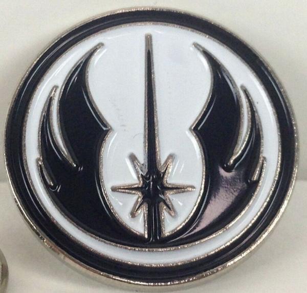 Jedi Academy Black with White Background - Star Wars Series - UK Enamel Pin picture