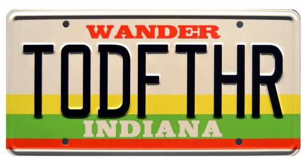 STRANGER THINGS - "TODFTHR" - Prop Replica Metal Stamped License Plate