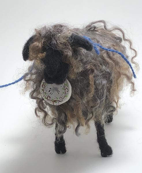 Needle Felted Lincoln Longwool Sheep, OOAK picture