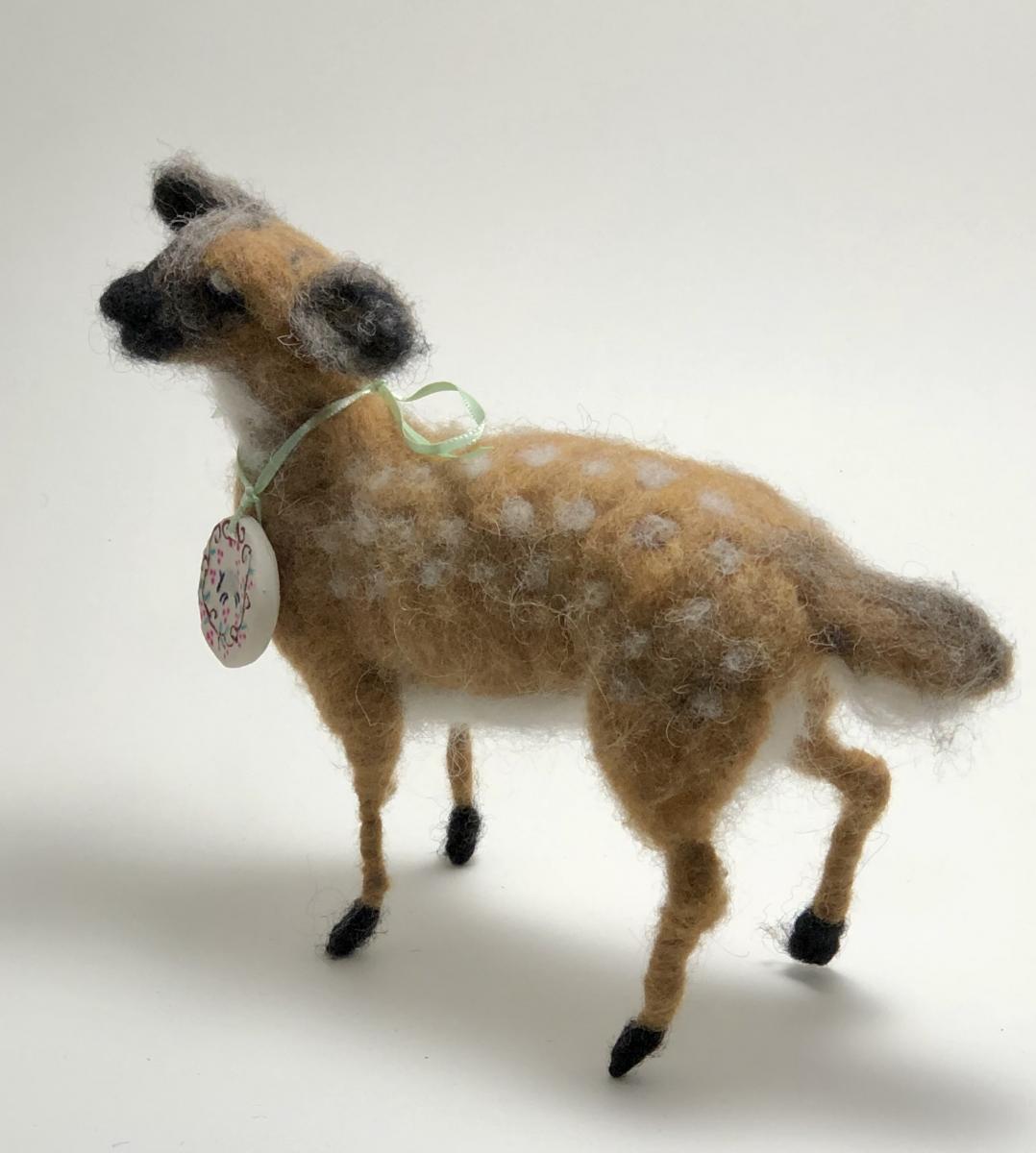 Needle Felted White Tail Fawn, OOAK, Original Design picture