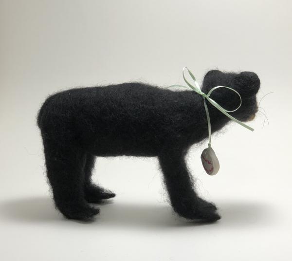 Needle Felted Black Bear Cub, OOAK picture