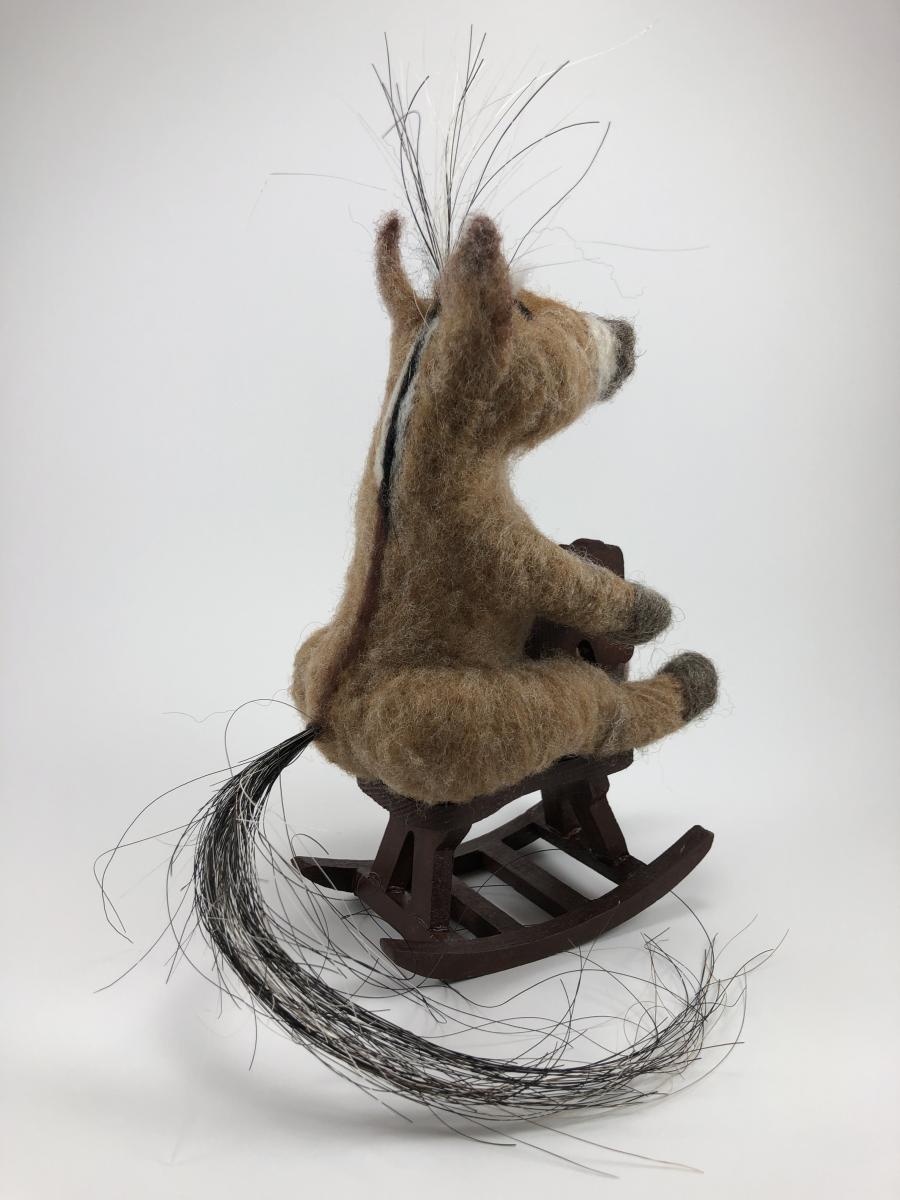 Needle Felted Whimsical Fjord Horse picture