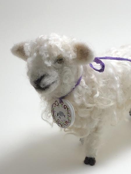 Needle Felted Leicester Longwool Sheep, OOAK picture