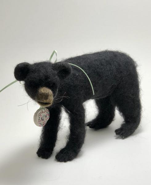 Needle Felted Black Bear Cub, OOAK picture