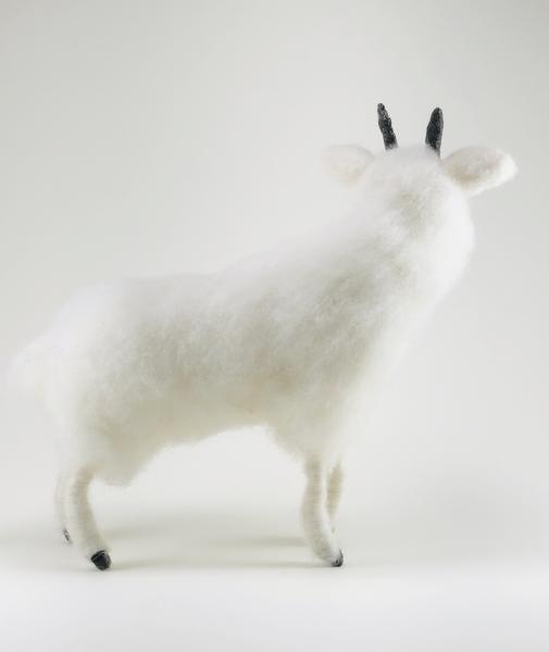 Needle Felted Rocky Mountain Goat picture