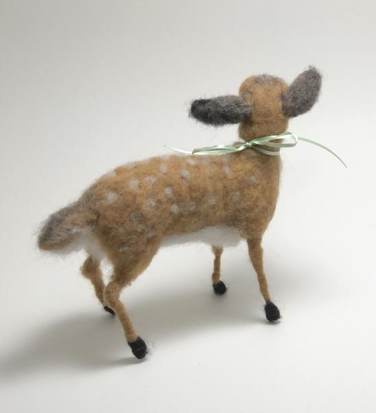 Needle Felted White Tail Fawn, OOAK, Original Design picture