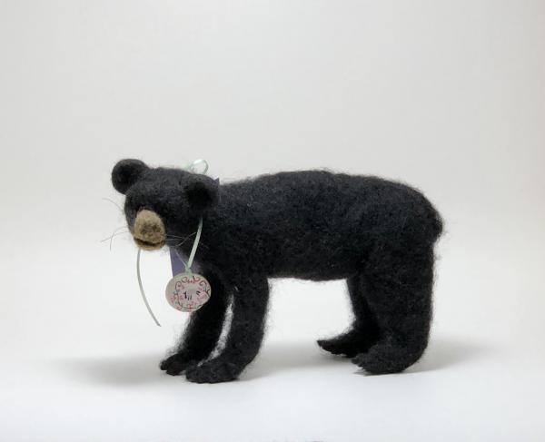 Needle Felted Black Bear Cub, OOAK