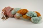 Superwash USA Wool Yarn, Worsted Weight, Hand Dyed, Indie Dyed