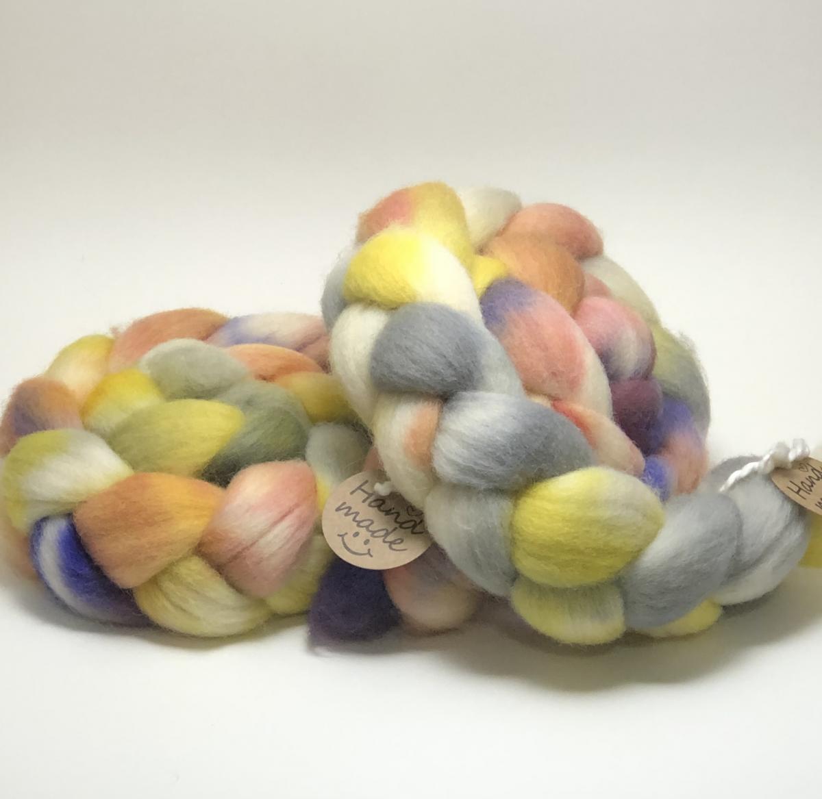 Fine Wool Blend Combed Top, Hand Painted, Hand Dyed, Indie Dyed picture