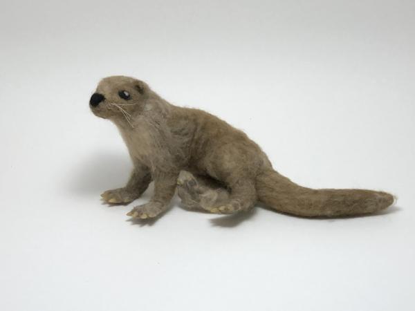 Needle Felted River Otter, OOAK, Original Design