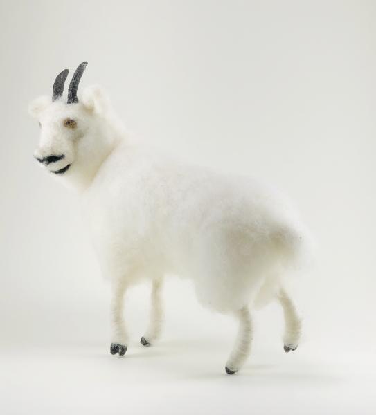 Needle Felted Rocky Mountain Goat picture