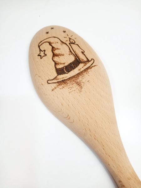 Wood Burned Pyrography Kitchen Witch Wooden Spoons - Multiple Designs Available picture