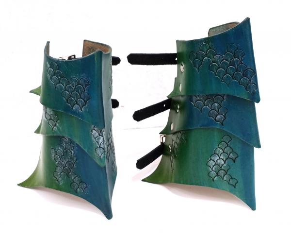 Sea Warrior Armor - Leather Bracers, Greaves, or Matching Set picture