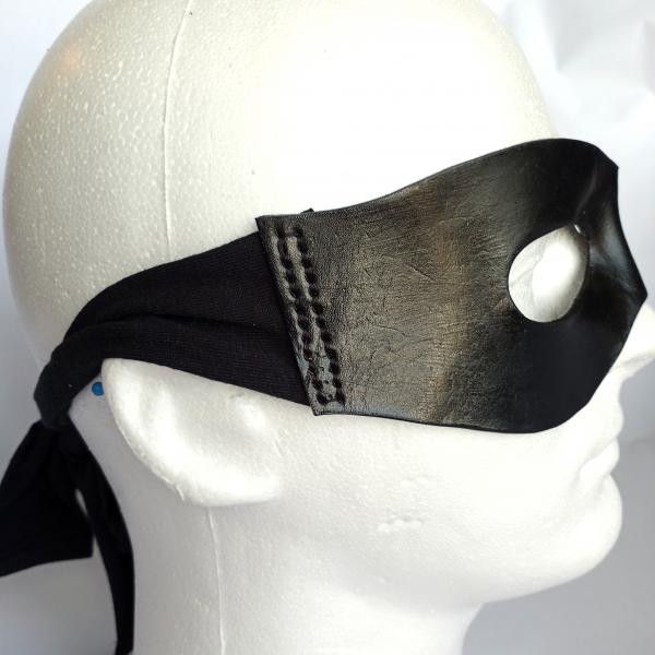 Black Leather Wrap Around Mask - The Lone Ranger picture