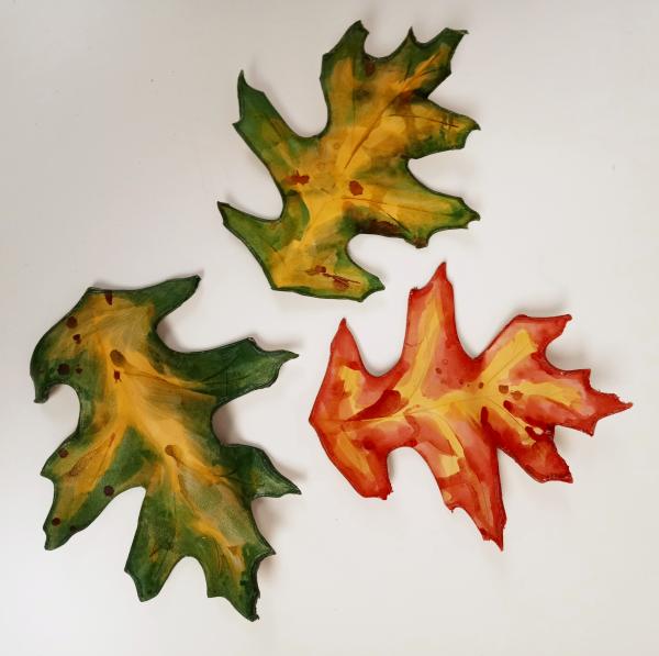 Leather Leaves for Decor and Costume Use picture