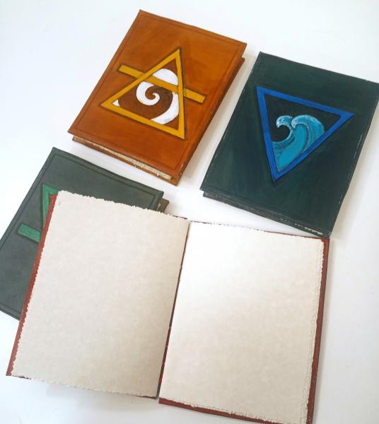 Four Elements Handmade Leather Covered Journal Set picture