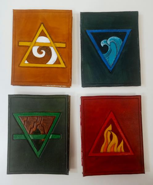 Four Elements Handmade Leather Covered Journal Set picture